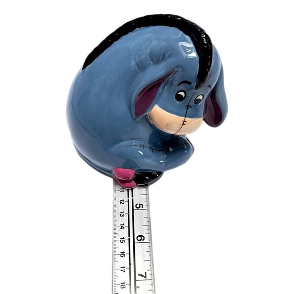 Disney Eeyore Toothbrush Holder Gray Ceramic Winnie-the-Pooh Vintage 80s - Picture 3 of 7